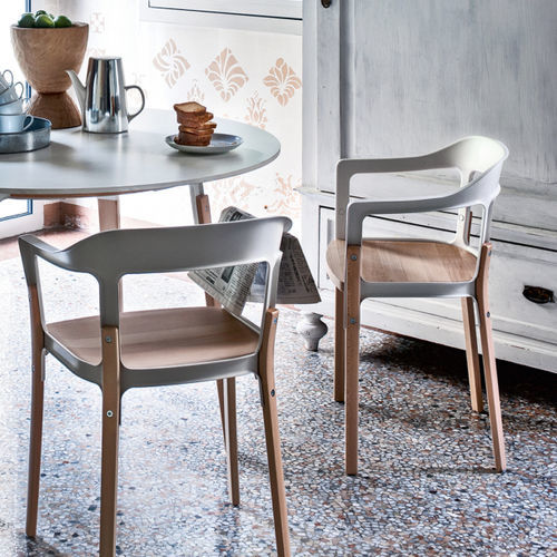 Sedia da pranzo moderna - SD740 - MAGIS - da interno / in lamiera / in faggio