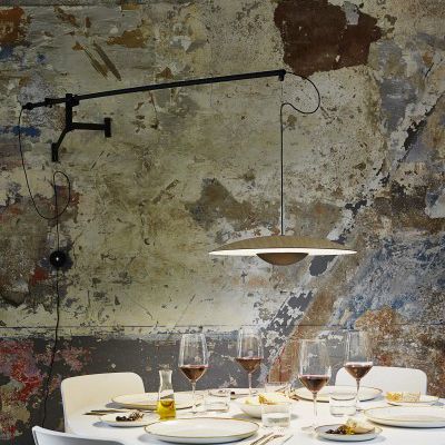 Applique contemporanea - GINGER - Marset Iluminacion - da interno / in metallo / in rovere
