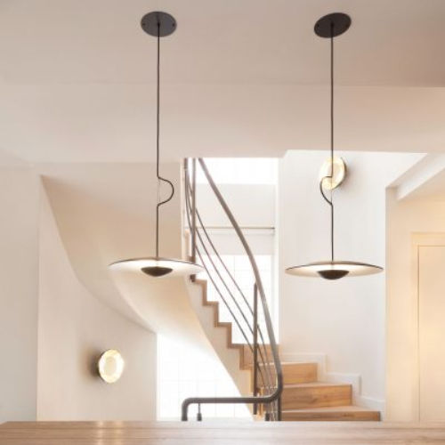 Lampada a sospensione - GINGER - Marset Iluminacion - in rovere / contemporanea / senza fili
