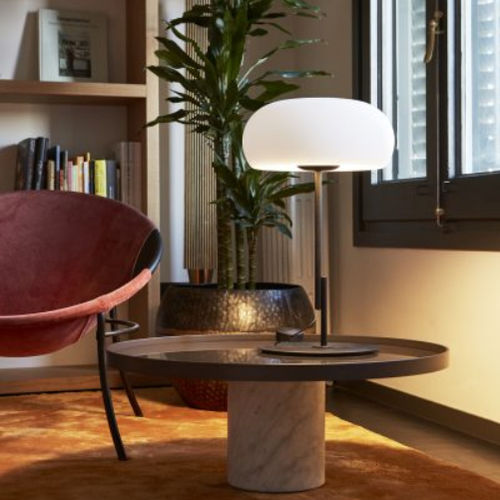 Lampada da tavolo - VETRA - Marset Iluminacion - in metallo / in vetro soffiato / contemporanea