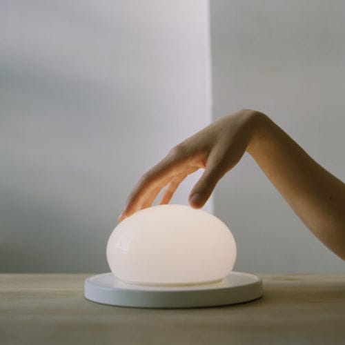 Lampada da tavolo - BOLITA - Marset Iluminacion - in acciaio / in vetro soffiato / contemporanea