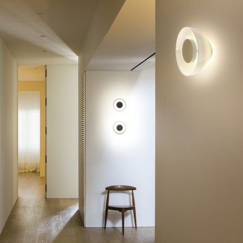 Applique contemporanea - AURA - Marset Iluminacion - da interno / in acciaio inossidabile / in vetro
