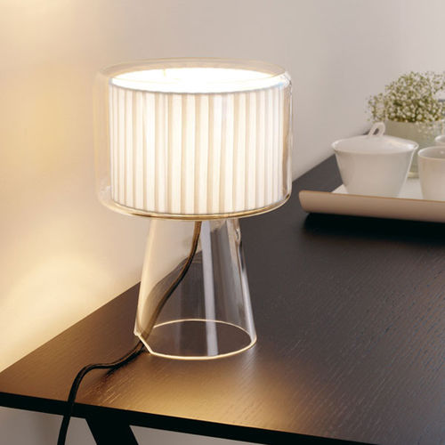 Lampada da tavolo - MERCER - Marset Iluminacion - in vetro / in vetro soffiato / in cotone