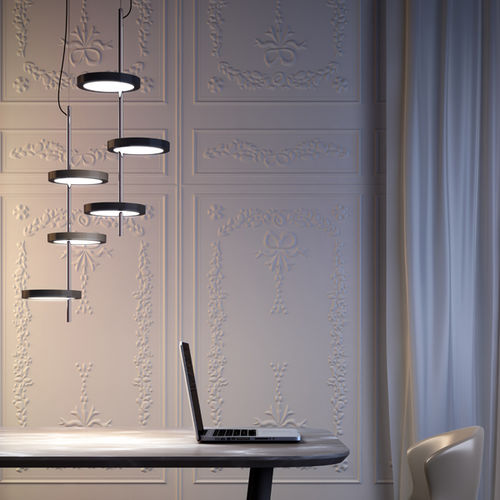 Lampada a sospensione - NENÚFAR - Marset Iluminacion - in metallo cromato / in policarbonato / contemporanea
