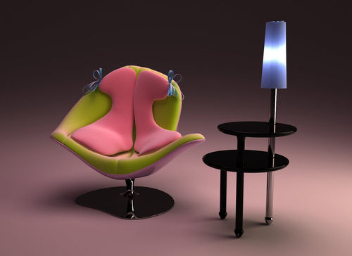Poltrona design originale - ORIGINE DU MONDE - Meritalia - in poliuretano