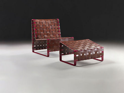 Chauffeuse contemporanea - STRIPE TEASE - Meritalia - in cotone / a slitta