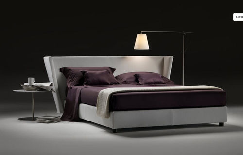 Letto matrimoniale - PLAZA - Meritalia - contemporaneo / in tessuto
