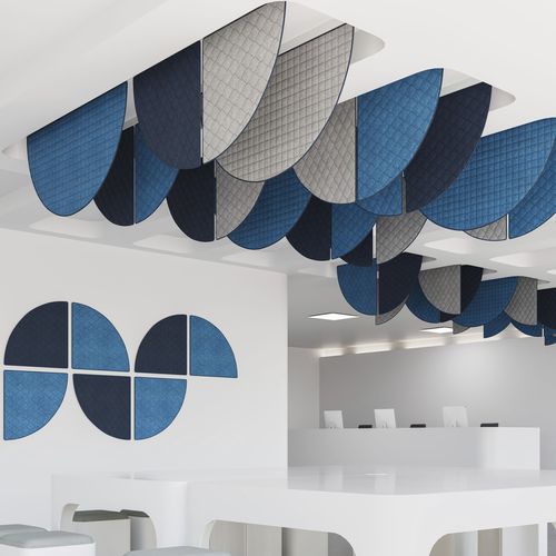 Baffle acustico in PET - QuiltForms 27"  - MIO - in plastica riciclata / sospeso / da soffitto