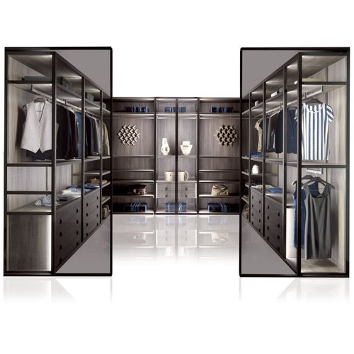 Cabina armadio ad angolo - PALO ALTO I-BOX - MisuraEmme SpA - contemporanea / in melaminico / in legno laccato