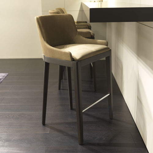Sedia alta contemporanea - CLEO' - MisuraEmme SpA - da interno / in pelle / in tessuto