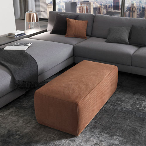 Pouf contemporaneo - STONE - MisuraEmme SpA - in tessuto / in pelle / tondo