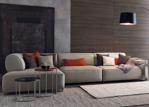 Divano modulare - CANNES - MisuraEmme SpA - d'angolo / contemporaneo / in tessuto