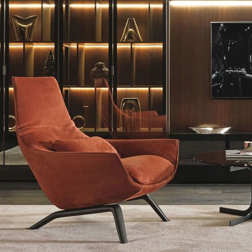 Poltrona contemporanea - ERMES - MisuraEmme SpA - in pelle / in tessuto / in poliuretano