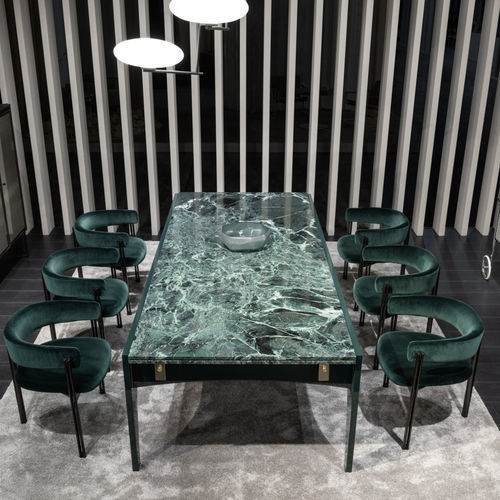 Tavolo da pranzo contemporaneo - PARTENIO - MisuraEmme SpA - in marmo / con supporto in compensato / rettangolare