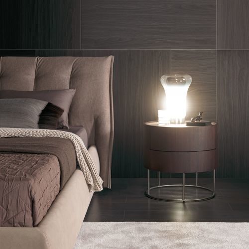 Comodino contemporaneo - SHANGHAI - MisuraEmme SpA - in legno / in melaminico / con supporto in metallo