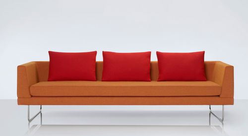 Divano contemporaneo - ANGLE - Modus - in tessuto / arancione / per uso contract