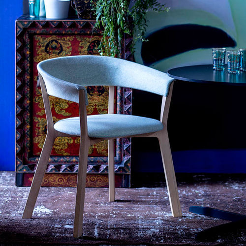 Sedia contemporanea - WOOD BIKINI - MOROSO - da interno / in tessuto / in schiuma di poliuretano