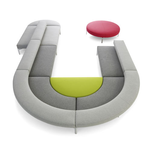 Divanetto imbottito modulare - FREEFLOW - MOROSO - contemporaneo / in tessuto / con supporto in alluminio laccato