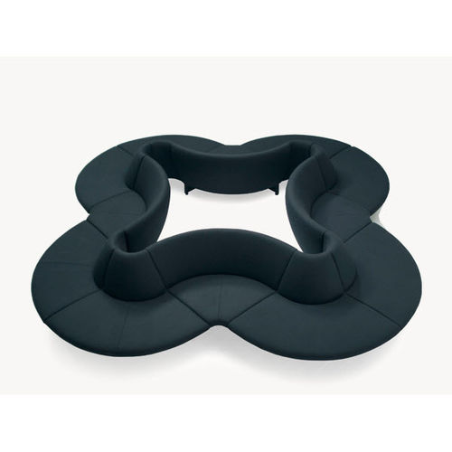 Divanetto imbottito modulare - SERPENTINE - MOROSO - contemporaneo / in tessuto / con supporto in acciaio laccato