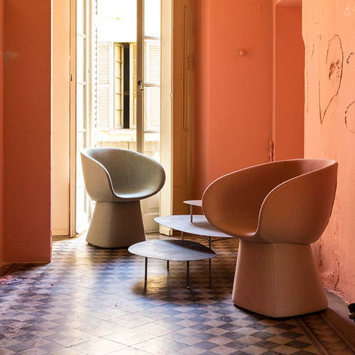 Sedia contemporanea - ARMADA - MOROSO - da interno / in tessuto / con supporto in acciaio verniciato a polvere