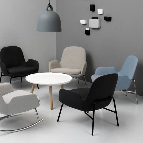 Poltrona contemporanea - ERA - Normann Copenhagen - in pelle / in tessuto / in rovere
