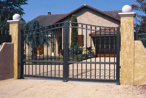 Cancello battente - TRADITION : CIRCÉE - Horizal - in alluminio / a sbarre / a motore