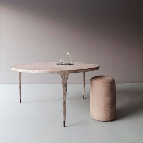 Tavolo da pranzo contemporaneo - WHIPPET - OCHRE - in legno / in bronzo / rettangolare