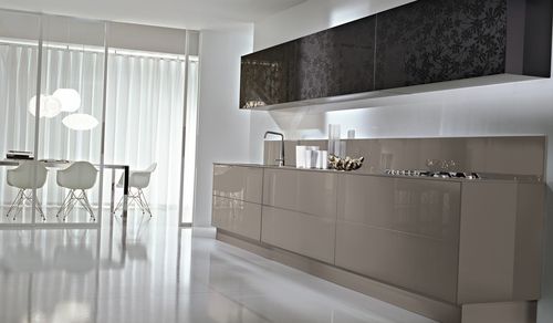 Cucina contemporanea - SYSTEM COLLECTION - Pedini - in vetro / senza maniglie / laccata
