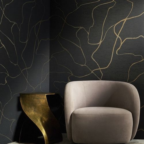 Carta da parati contemporanea - Lustrous Lines - Phillip Jeffries - in tessuto / con motivo astratto / aspetto metallo