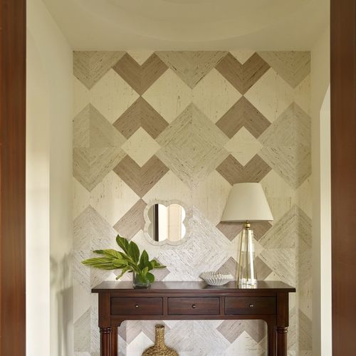 Carta da parati contemporanea - Arrowroot Inlay - Phillip Jeffries - in fibra naturale / con motivi geometrici / aspetto tessuto
