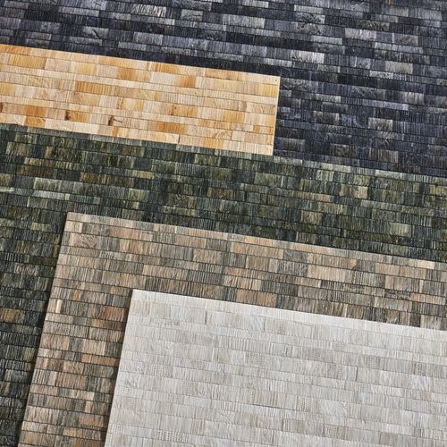 Rivestimento murale per interni - Boho Block - Phillip Jeffries - in fibra naturale / testurizzato / laminato