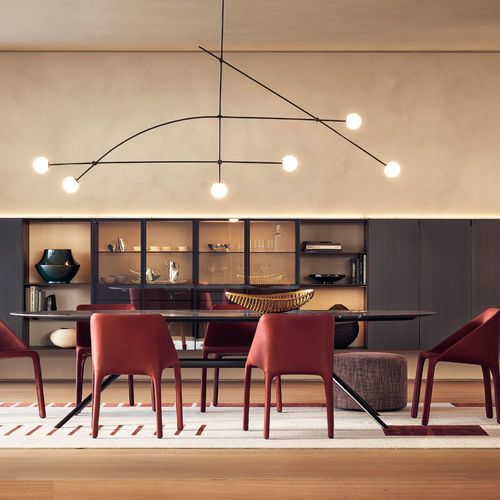 Tavolo contemporaneo - MONDRIAN - Poliform - in legno / in vetro / in marmo