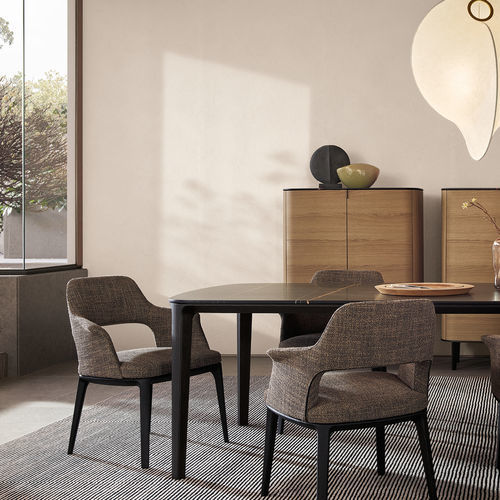 Sedia contemporanea - SOPHIE LITE - Poliform - da interno / in tessuto / in pelle