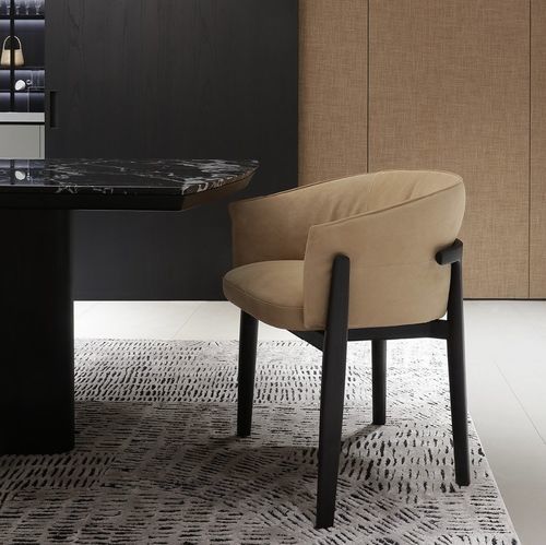 Sedia contemporanea - LEOPOLD - Poliform - in tessuto / con supporto in legno / imbottita