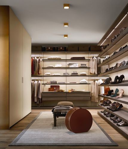 Cabina armadio modulare - UBIK - Poliform - contemporanea / in legno / in vetro