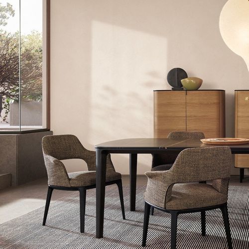 Tavolo contemporaneo - HENRY - Poliform - in legno / in vetro / in marmo