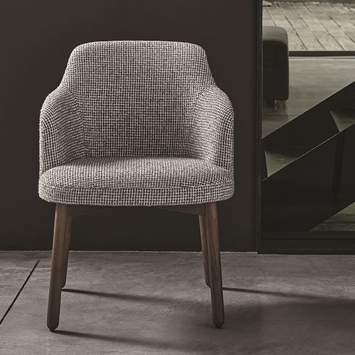 Sedia contemporanea - ABBY - Porada - da interno / in tessuto / con supporto in metallo
