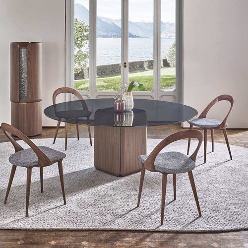 Tavolo da pranzo contemporaneo - BAY - Porada - in legno / in vetro / in marmo