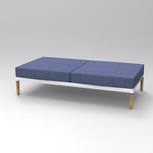 Divanetto imbottito modulare - NORA M_02 - SDC_lab - contemporaneo / in tessuto / con supporto in legno