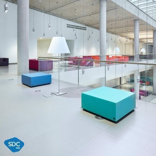Ottomana contemporanea - RPBW - SDC_lab - in tessuto / quadrata / imbottita