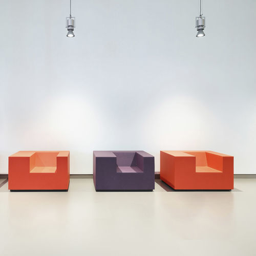 Poltrona contemporanea - RPBW - SDC_lab - in tessuto / in legno / imbottita