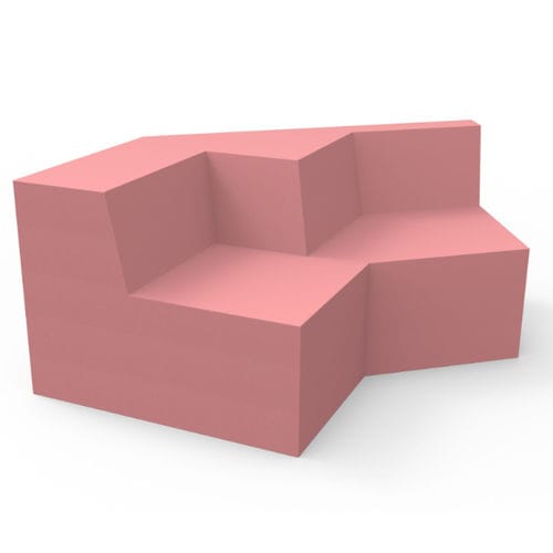 Divanetto imbottito modulare - SKEW - SDC_lab - contemporaneo / in tessuto / con supporto in legno