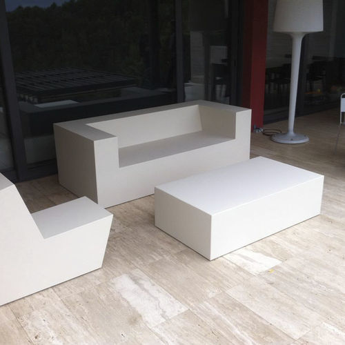 Pouf contemporaneo - CLUB 01 - SDC_lab - in pelle / rettangolare / imbottito