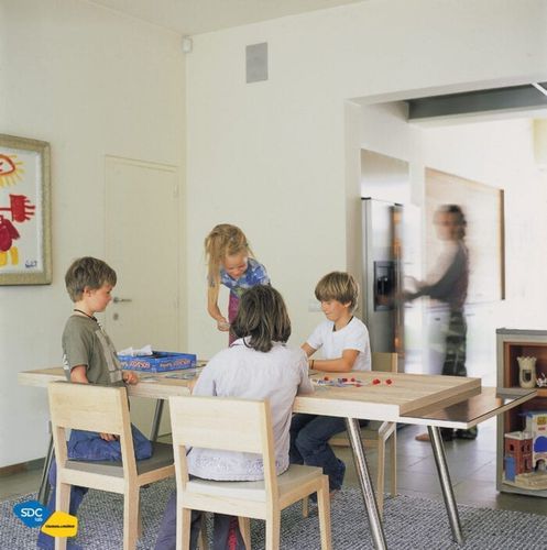 Poltrona contemporanea - ROOM 26 01 - SDC_lab - in tessuto / in pelle / in legno