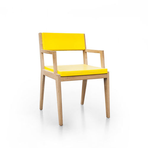 Poltrona contemporanea - ROOM 26 04 - SDC_lab - in tessuto / in pelle / in legno