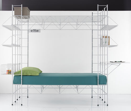 Letto singolo - ABITACOLO - REXITE - contemporaneo / per bambini (unisex) / con scaffale integrato