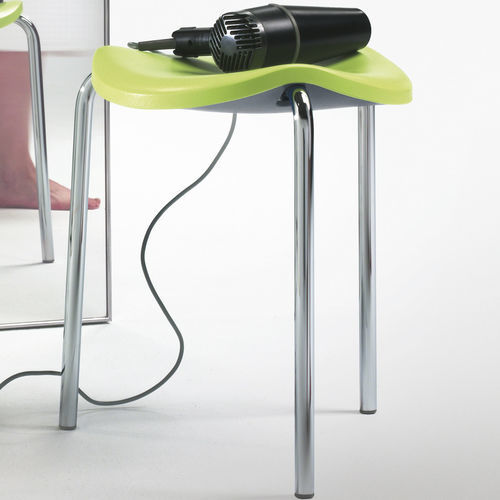 Sgabello contemporaneo - WELL - REXITE - in tecnopolimero / con supporto in acciaio cromato / con 3 piedi