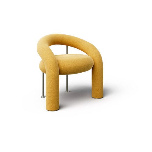 Sedia contemporanea - TUBE - Rossi di Albizzate - da interno / in alluminio / in pelle