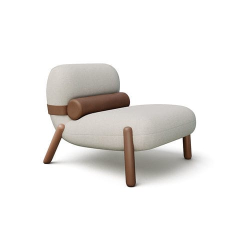 Poltrona contemporanea - Tudor - Rossi di Albizzate - in tessuto / in legno / blu