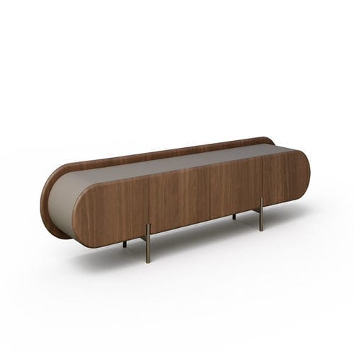 Credenza contemporanea - Capri Madia - Rossi di Albizzate - in legno / con ripiano / con cassetti
